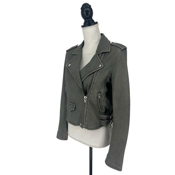 Iro Ashville Lamb Leather Moto Jacket in Gray - Picture 8 of 15